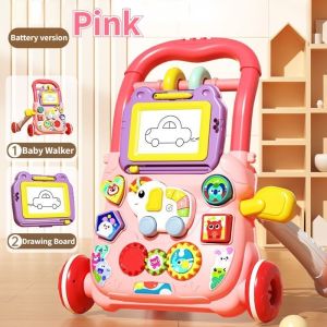 Baby Push Walker Multi-purpose Trolley Baby Learns To Walk Game Toys Detachable Magnetic Drawing Board Music Box