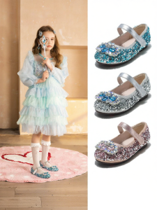 Belle | Girls Princess Style Glitter Fashion Single Shoes