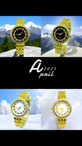 BISA COD Jam Tangan Wanita Berlian Fashion Analog Quarte Tali Rantai Mewah Presisi Trendi