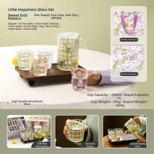 LOTUS BLUE | Aesthetic Heat-Resistant Borosilicate Glass Cups