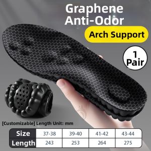 ZHIHAOEN | Graphene Arch Support Shock Absorbing Sweat-absorbing Odor-resistant Long-standing Comfortable Thickening Insoles