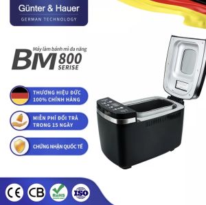 Günter & Hauer Máy làm bánh mì dung tích 3LBS Công suất 850W Máy Làm Bánh Mì Đa Năng Hoàn Toàn Tự Động BM800