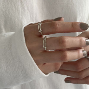 S925 Silver Ring Womens Simple Fashionable Plain Ring Sliding Wrapped Adjustable Ring Unique Cold Style Unique Design