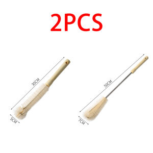 Wooden Bottle Cleaning Brush with Long Handle Washing Brush Cleaner Bottles Inside Brush for Cleaning Baby Bottles QJS002