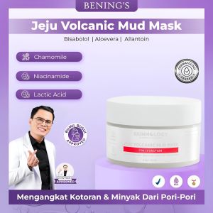 Skinmology Jeju Volcanic Mud Mask Benings Skincare By Dr. Oky Pratama Mencerahkan Mengatasi Kulit Kusam Wajah Berjerawat Mengatasi Noda Hitam Bekas Jerawat Mengangkat Kotoran  dan Komedo Original Bpom