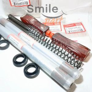 PAKET AS SHOCK SOK DEPAN SUPRA X 125 KHARISMA KARISMA HONDA KPH PER OLI SEAL SHOK TUTUP ABU DEBU SET