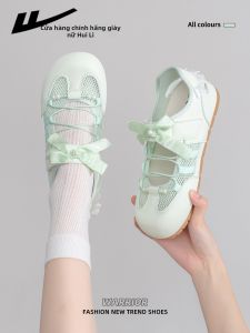 Warrior | Bow Lace Hollow Breathable Womens Sandals Green
