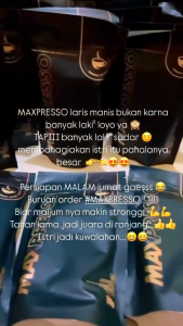 Maxpresso 1 pack isi 5 sachet penambah stamina pada pria dewasa (privasi aman)