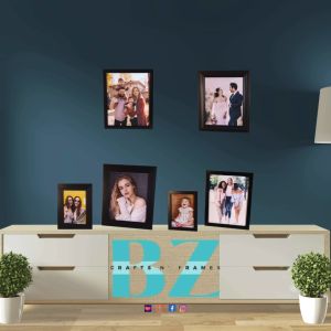 8R / 8x10 Aesthetic Modern Black Frame Plastic Sheet or Glass with Stand