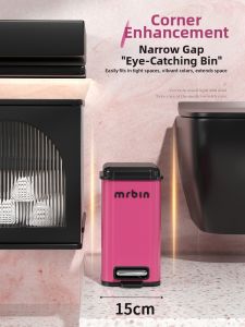 MR.Bin | Narrow Aesthetic Luxury Pedal Toilet Trash Bin