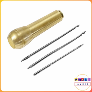 Amoki Copper Handle Leather Sewing Awl Sewing Needle Awls for Leather Shoe Repair