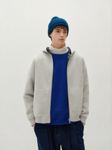 Semir | Winter Plaid Double-faced Hooded Outerwear for Couples