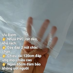 Tạp Dề Nhựa Dẻo PVC Chống Thấm Nước Màu Trắng Trong