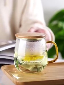 READY One Two Cups Gelas Cangkir Teh Tahan panas saringan Tea Cup Mug with Infuser Filter C225