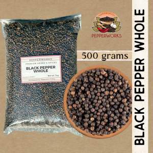 Pepperworks Black Pepper Whole 500g | Paminta Buo 500g | Organic & Pure