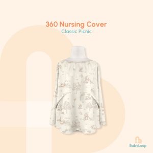 Apron Menyusui - Nursing Cover 360 Printed Fabric - Baby Loop