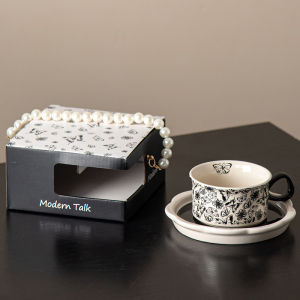 Vintage Ceramic Coffee Cup and Saucer Set
