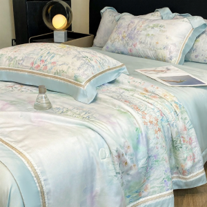 MANYILUN | Bộ Chăn Mát Giặt Được Từ Lyocell Tencel Nhẹ Cho Mùa Hè