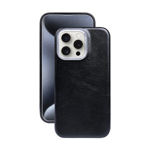 Luxury Classic Retro Textured Metal Frame All Inclusive PU Leather Case For iPhone 15 Pro Max 16 14 Plus 13 12 11