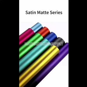 PREMIUM SATIN MATTE CHROME CAR STICKER(152CM-Custom)Pelekat Stickers(BIG SIZE) kereta sticker body vinyl wrap film Black