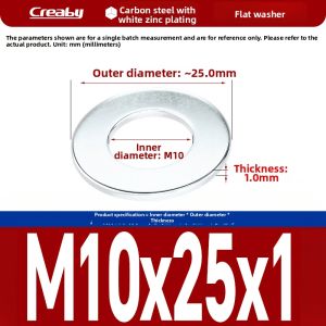 Creaby | Galvanized Steel Circular Gasket Thick & Thin M2-M30