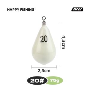 Weihe FISHING | WEIHE 3 CÁI Chì Câu Phát Sáng Có Vỏ Nhựa Mềm 5 # -40 # Các Cỡ 18g-150g Dùng Cho Câu Cá