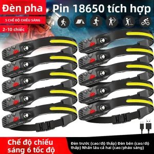 Đèn Pha Cảm Biến LED ZLang Có Thể Sạc Lại Đèn Pha Cắm Trại COB Mạnh Mẽ Đèn Trước Có Đèn Pha Với 180 °   Đèn Pin Chống Nước Góc Chiếu Sáng Rộng