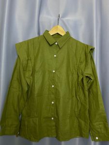 Zia Blouse Atasan Wanita Kemeja Wanita Kemeja Rempel Wanita Kemeja Linen