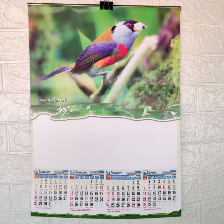 Kalender caturwulan THN 2024 gambar burung cantik | Lazada Indonesia