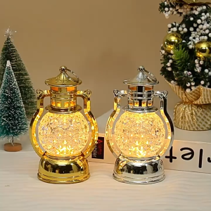 Ramadan Vintage Lamp LED Retro Lantern Portable Pony Light Table Decor Holiday Atmosphere Eid Mubarak Hari Raya