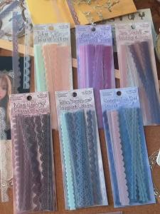 40 pcs Lace Stickers Cute Aesthetics Decor Collage Junk Journal Scrapbooking Supplies Self Adhesive Creative Stationery Sticker