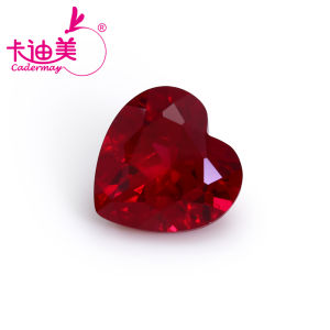 Lab-Grown Ruby Heart Cut Loose Gemstone Pigeon Blood Red Ruby & Rose Pink Sapphire With Inclusions Natural Looking Faceted Corundum for Jewelry Making