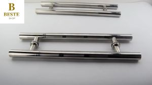 Stainless T-304 H Type handle wood door  glass door ( Pure Stainless steel T-304 )