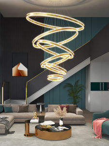 Modern Minimalist Living Room Chandelier Luxury Pendant Light for Loft Apartment Bedroom Dining Room Creative Ring Lamps