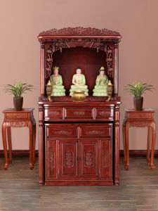 WANGJIXIANG | Worship Buddha Cabinet Real Wood New Chinese Style