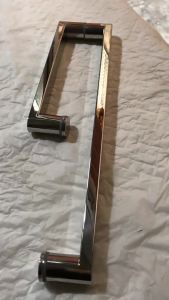 Curved Stainless Steel Polished Door Handle