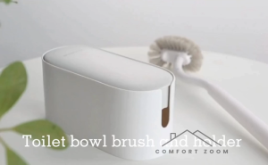Toilet Bowl Brush and Holder / Toilet Brush Set with Ergonomic Design
