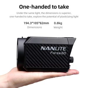 NANLITE Forza 60W 5600K Photography Light Portable Outdoor LED Light Monolight COB Light with Bowens Mount