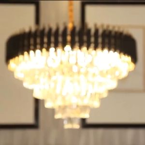 Living room chandeliers new crystal dining room lamp LED bedroom decoration high ceiling light 22