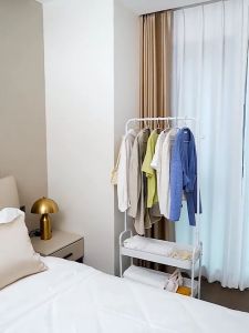 T02-Triangle Cloth Rack Multi-function Simple Clothes Hanger Storage Racks Wardrobe With Wheels Coat Rack Rak Baju 衣帽架