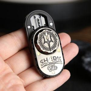 ZSTB Shark Slider Metal Fidget Toy for ADHD Anxiety Relief Adult EDC Stress Focus Tool Office Desk Mechanical Gift for Men Women