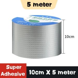 Butyl Waterproof Tape All Weather Self-Adhesive Leakproof Aluminum Foil Tape for Metal Roof Leak Repair RV Rubber Roof