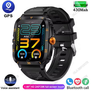 2025 Sport Smart Watch For Men 1.96 Screen Blood Oxygen Bluetooth Call Watch 100+Sport Waterproof Smartwatch Man Reloj Hombre