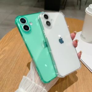 Fluorescent Neon Shockproof Transperant Case For iPhone 16 15 14 Plus 13 12 11 Pro Max Candy Color Slim Soft Silicone TPU Cover