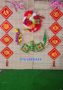 Set trang trí chúc mừng năm mới mẫu 2024 đẹp rẻ