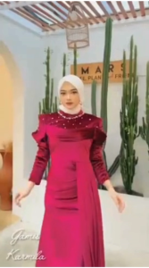 Gamis Pesta Kondangan Dress Bludru Baju Pesta Karmila