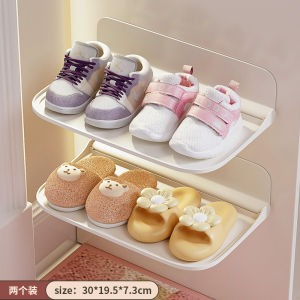 Foldable Childrens Shoe Rack Space Saving Wall Mounted Simple Design Baby Shoe Organizer Easy to Use Plastic Shoe Box