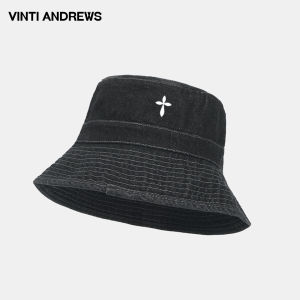 Water-washed Face-flattering Big-head Suitable Bucket Denim Fisherman Hat