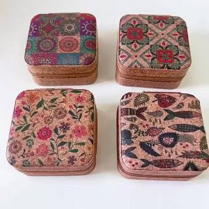 Chinese Retro Light Luxury Portable Travel Jewelry Box Earrings Rings Necklaces Jewelry Storage Box