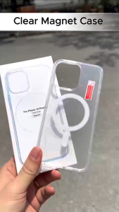 CLEAR MAGNETIC PC TPU Non Yellowish Shockproof Phone Case for iPhone 18 Pro Max 17 Air 17 Pro Max 17e 16e 16 Pro Max 15 Pro Max 14 Pro Max 13 Pro Max 12 Pro Max 11 Pro Max Shockproof Bumper Case Cover Casing